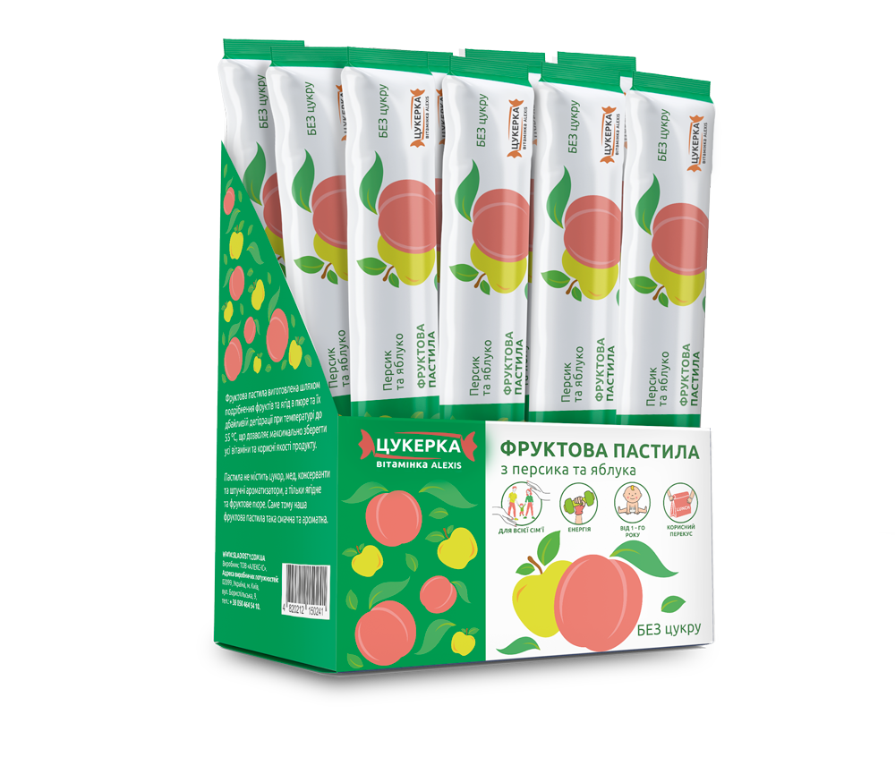 Пастила персик и яблоко, Цукерка