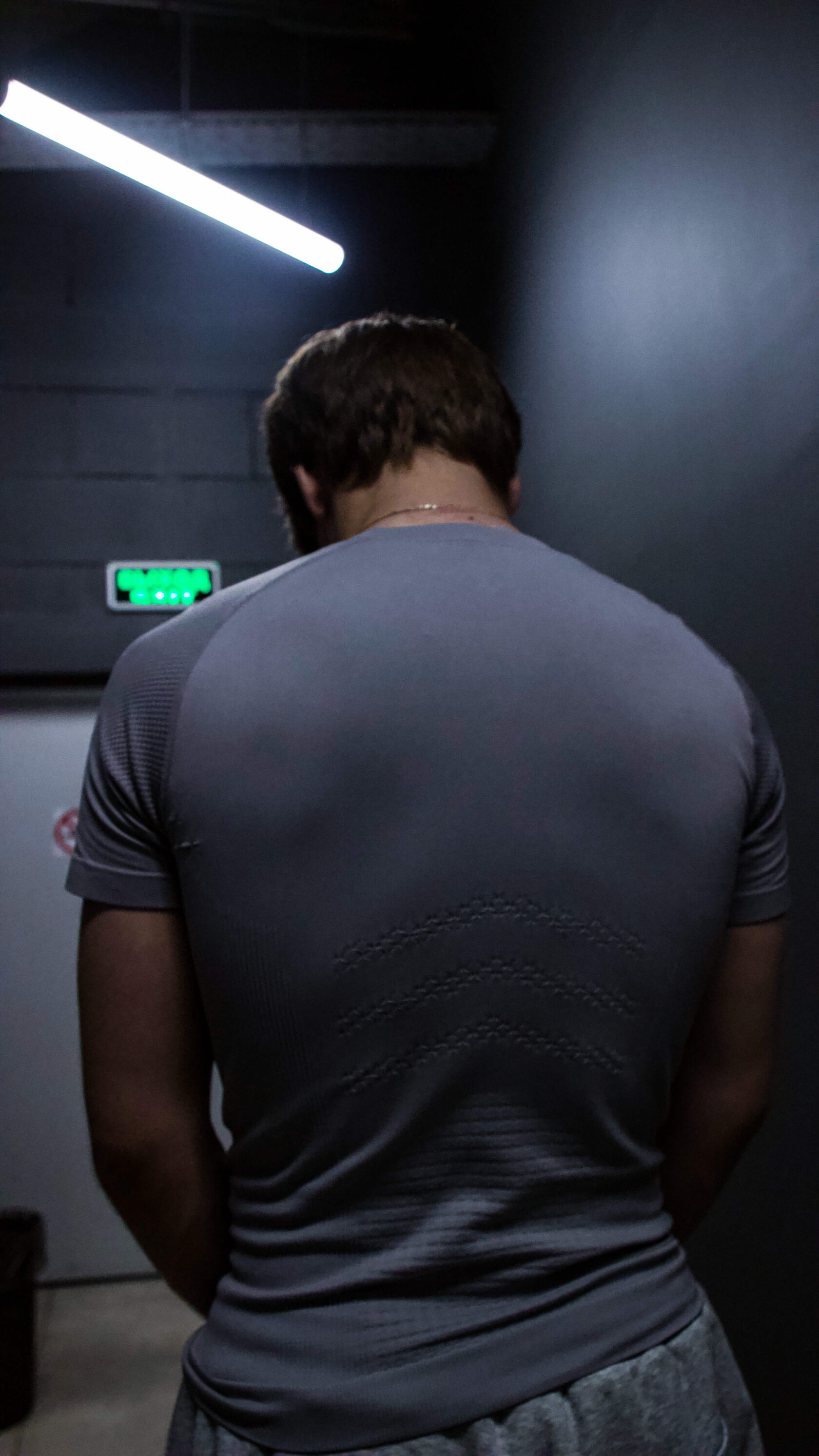 Обтягивающая футболка Rise мужская серая спортивная