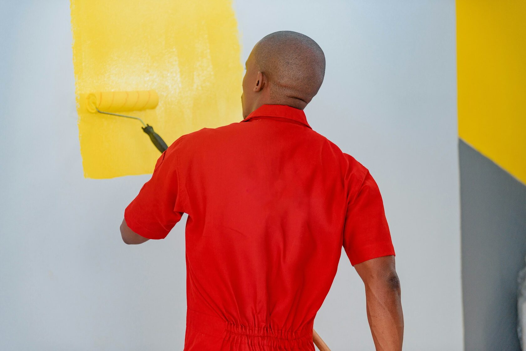 Interior room being painted