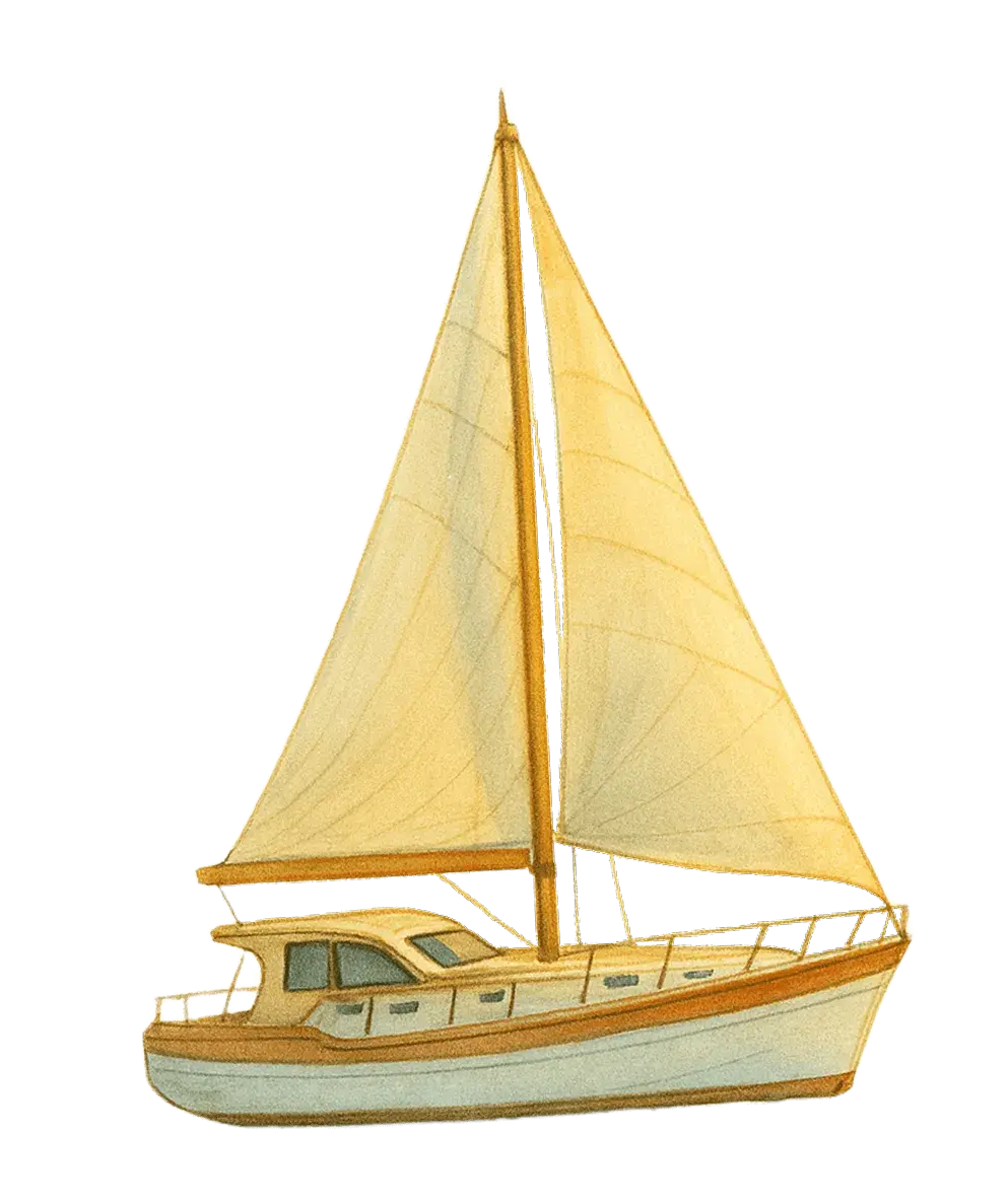 Яхта в тропическом море