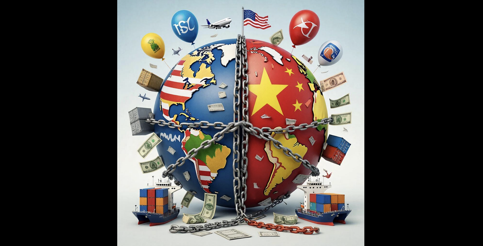 Иллюстрация на тему торговой войны между США и Китаем