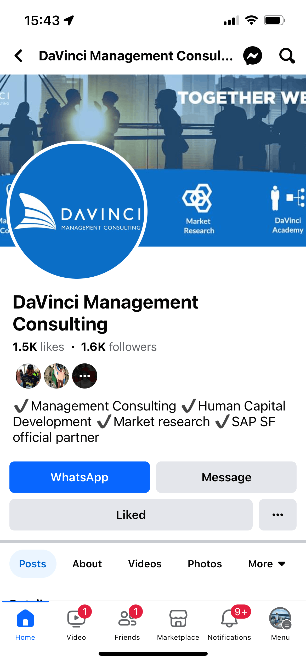 Оформление профиля DaVinci Management Consulting — проект What I.F.