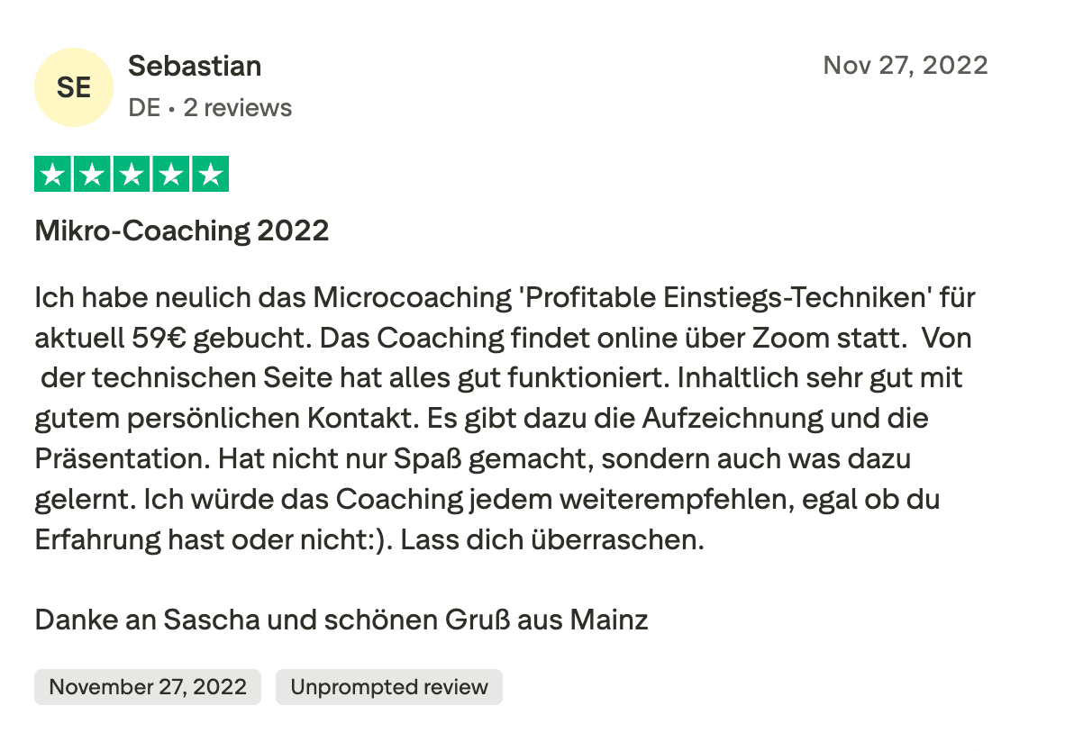 Teilnehmer-Bewertung
