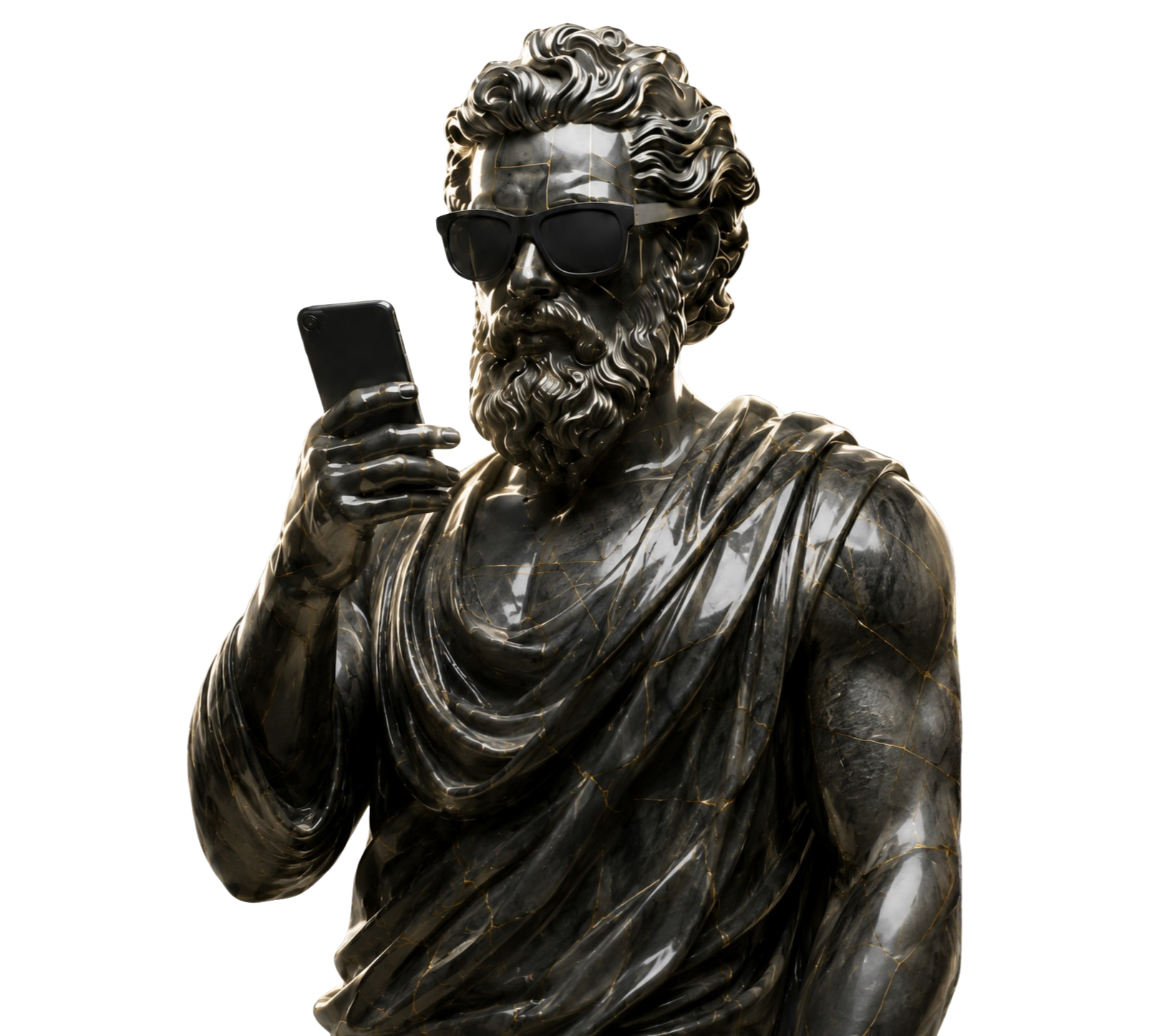 Ancient Greek marble statue — modern marketing power