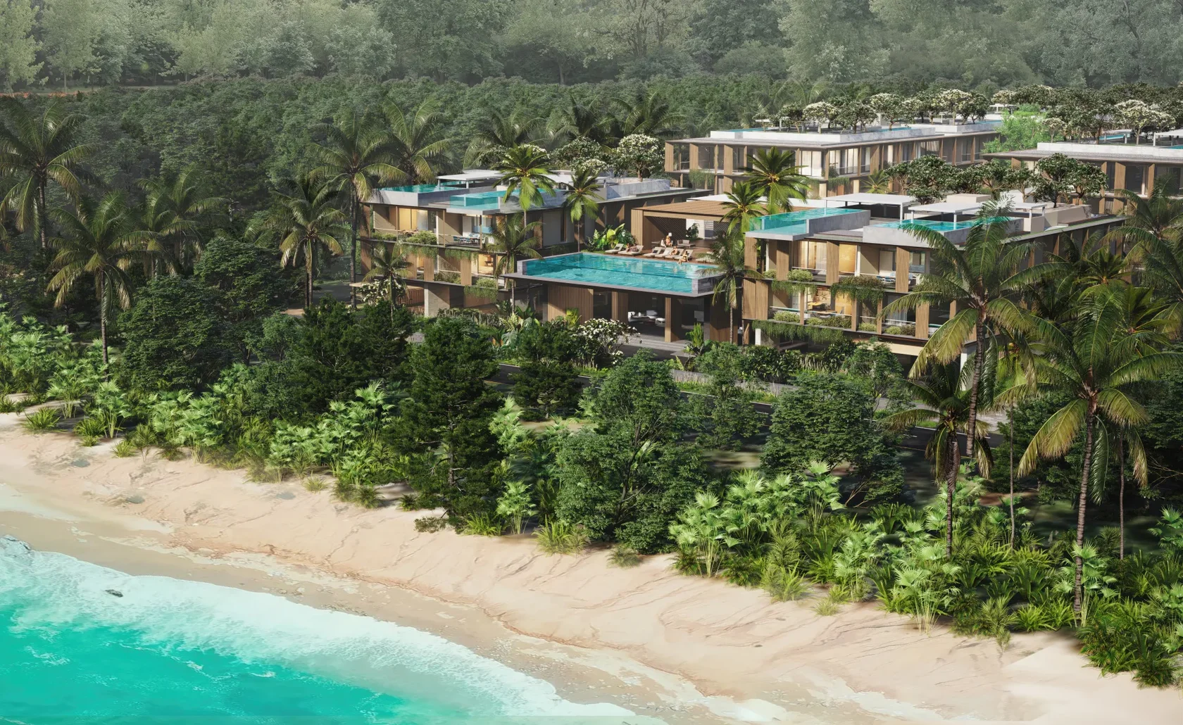 Eden Residences — building façade on the Bang Tao beachfront