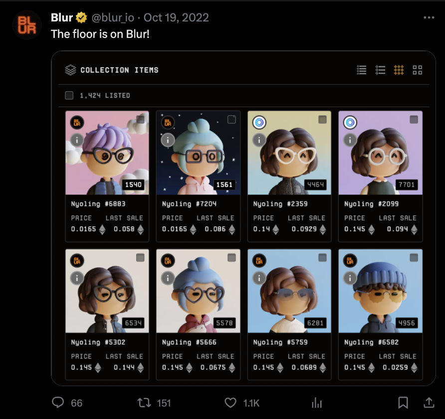 Blur NFT announcement