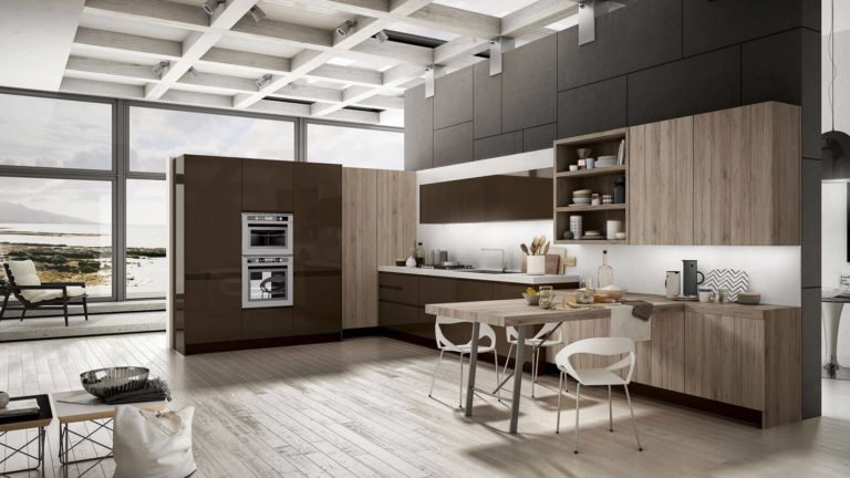 Угровая кухня, Г-образное расположение кухни