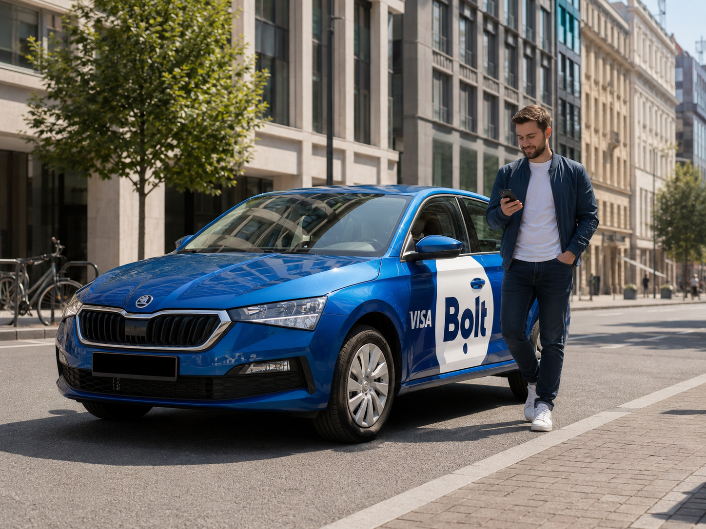 Водій біля авто G CAR для роботи в таксі