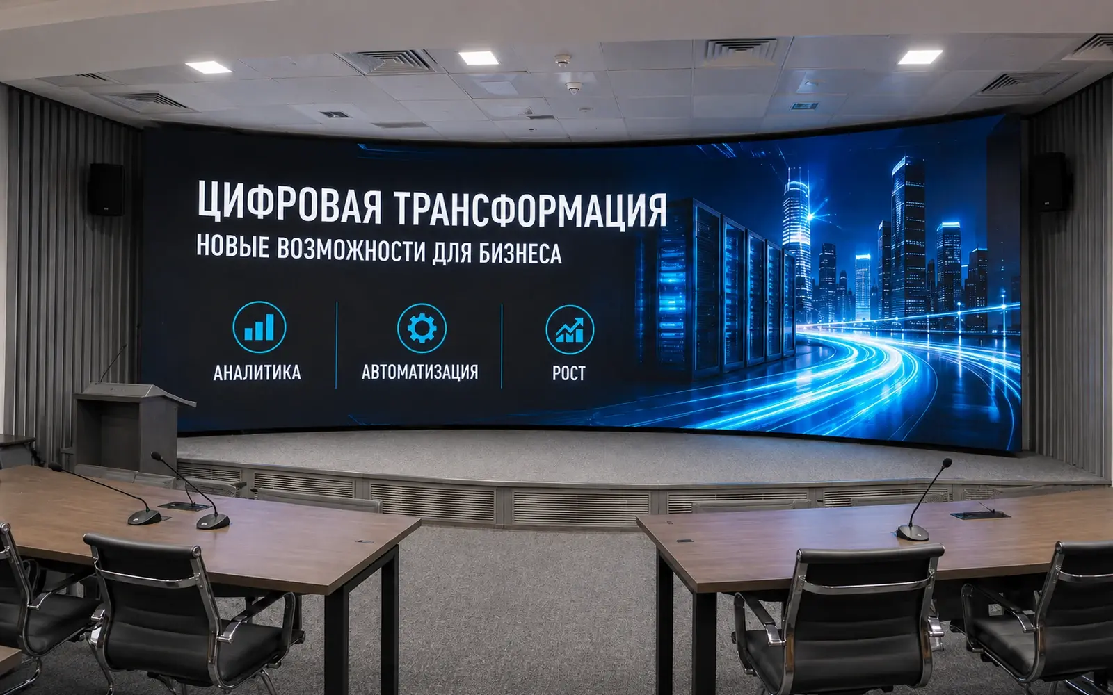 Интерьерный LED-экран для торгового центра в Благовещенске