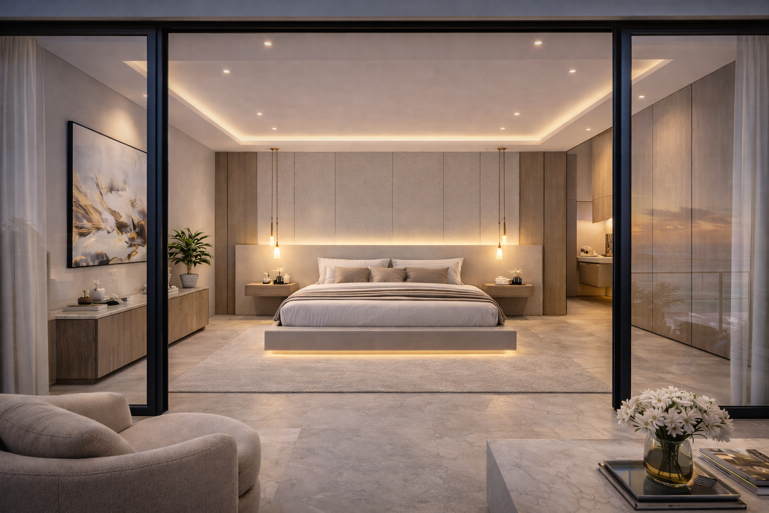 Cliff villa bedroom