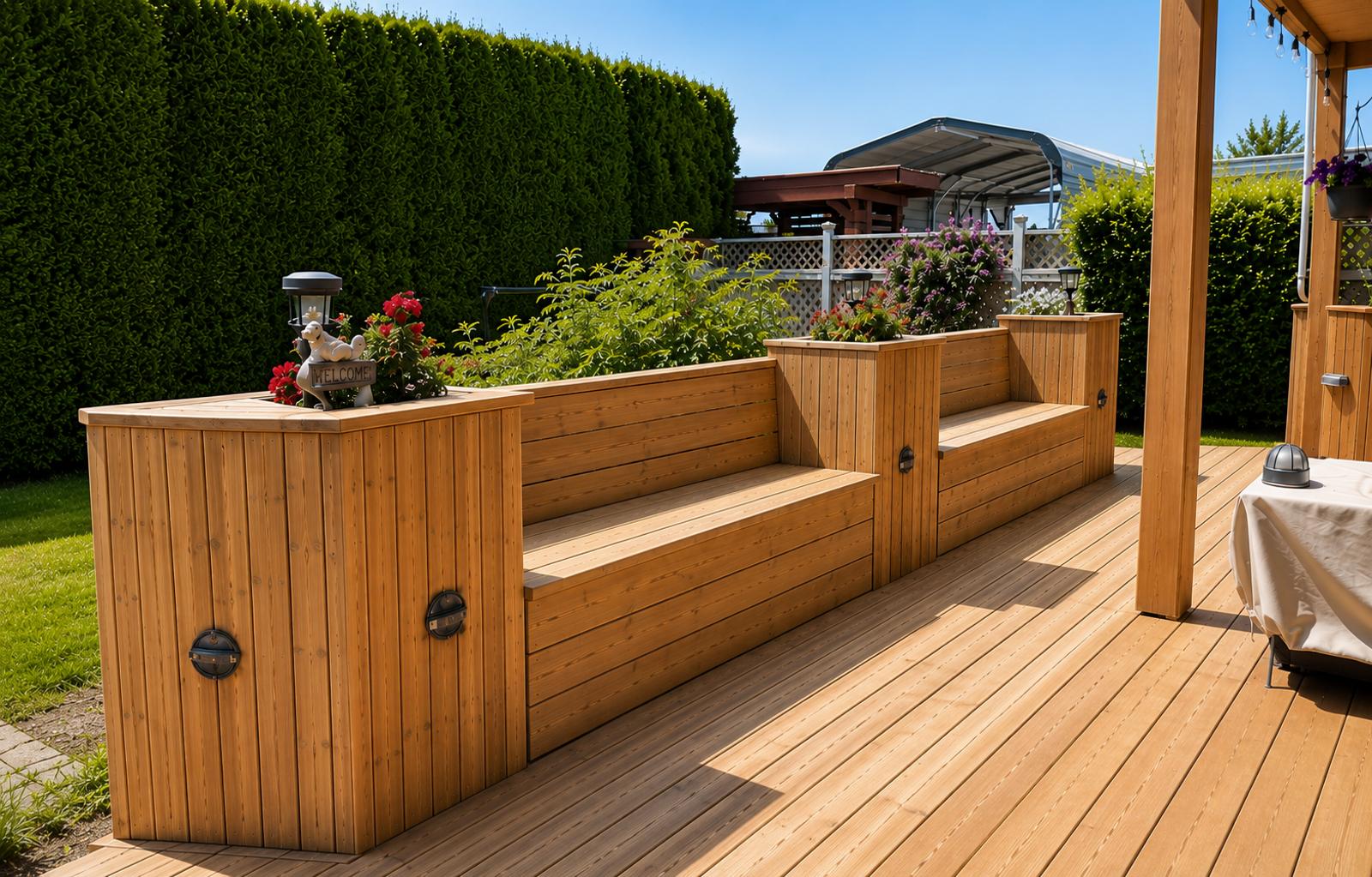 Custom deck carpentry and outdoor build by VeryWell Home Services in Chilliwack BC