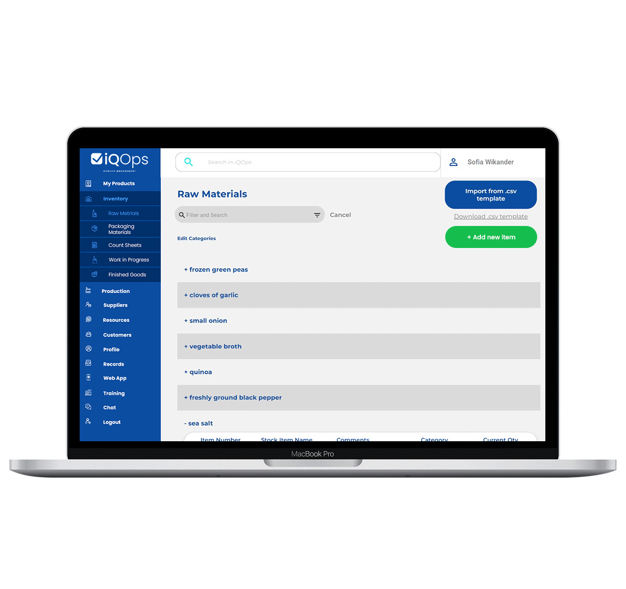 Iqops features i w management