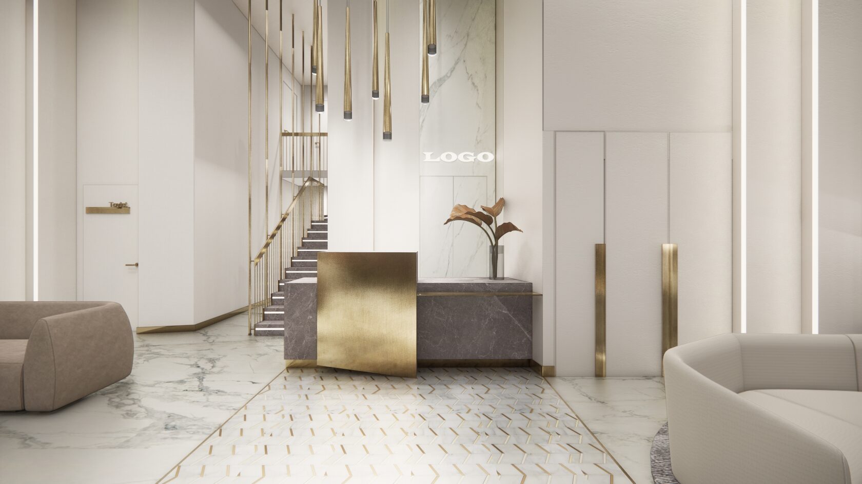 Design of a cosmetology clinic in a residential complex. Zilart 200 M2