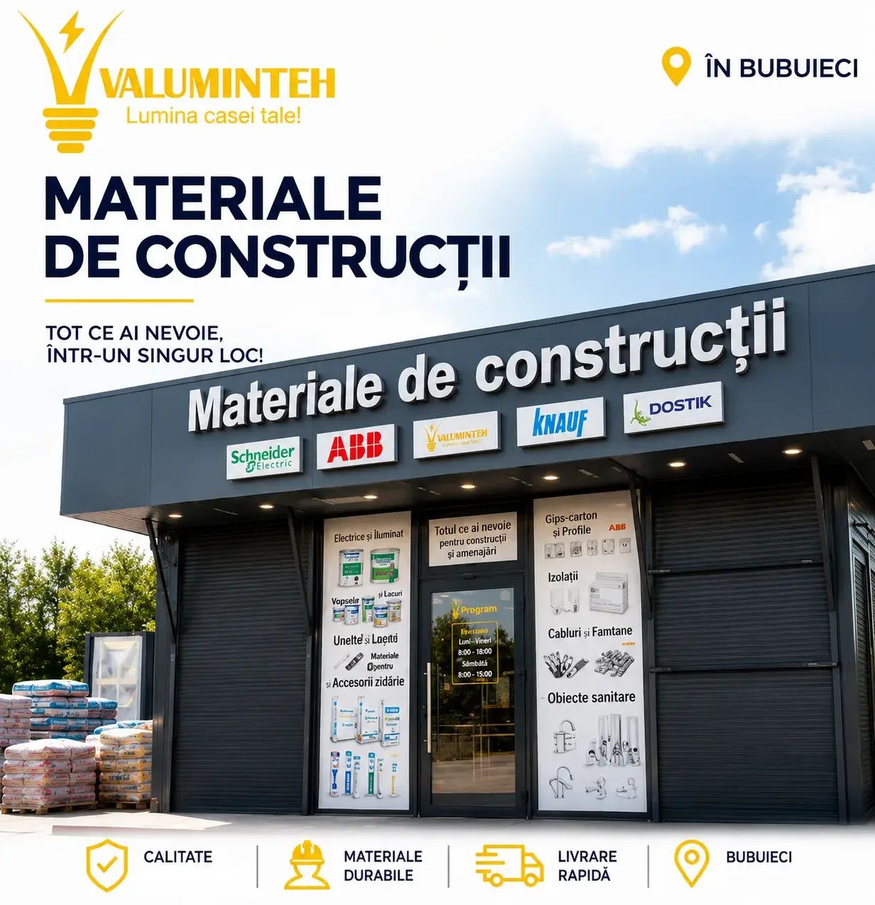 Materiale de constructie Bubuieci - Magazin VALUMINTEH