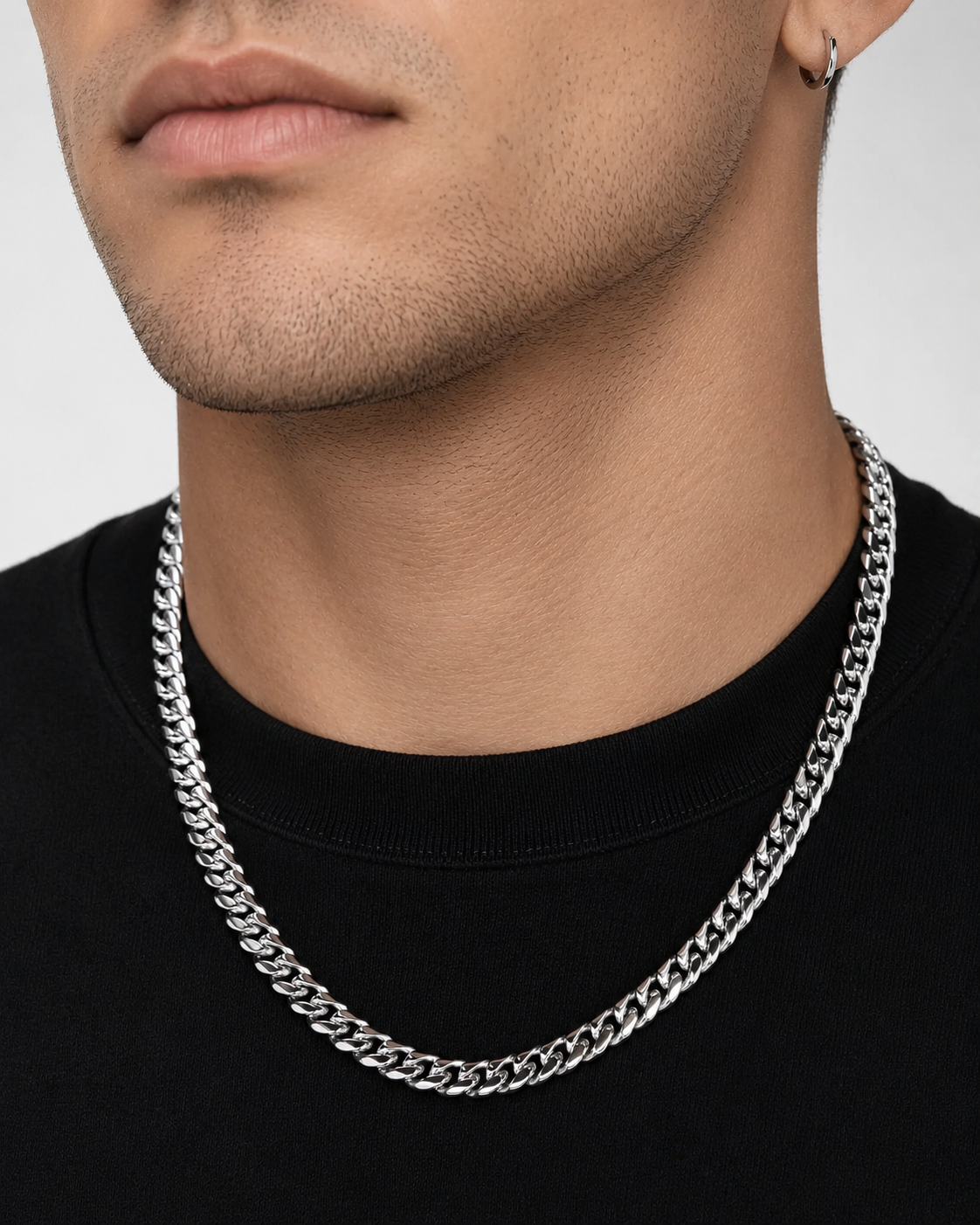Cuban 14mm Prong Set Steel ICED KYIV