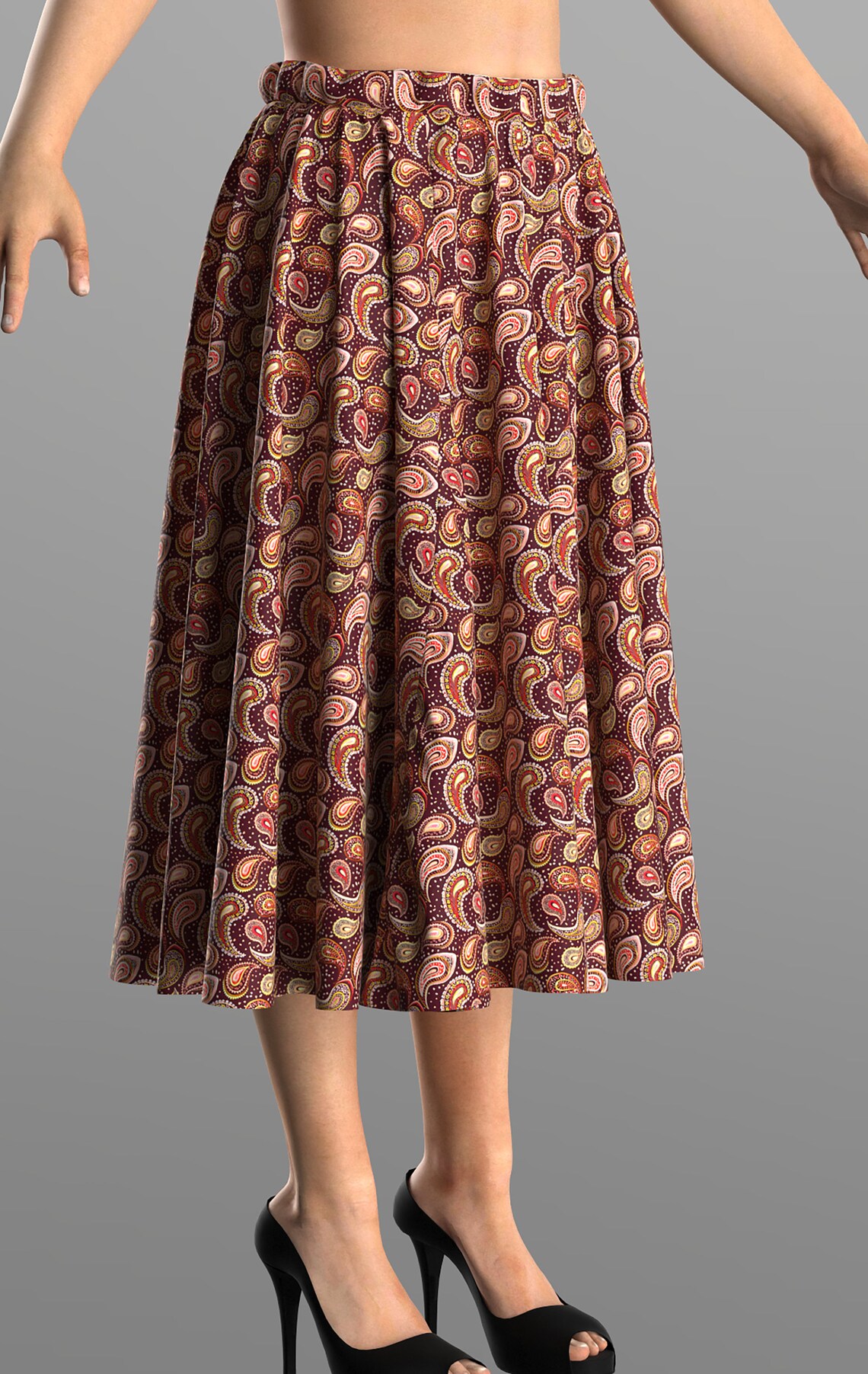 Beautiful gathered skirt project