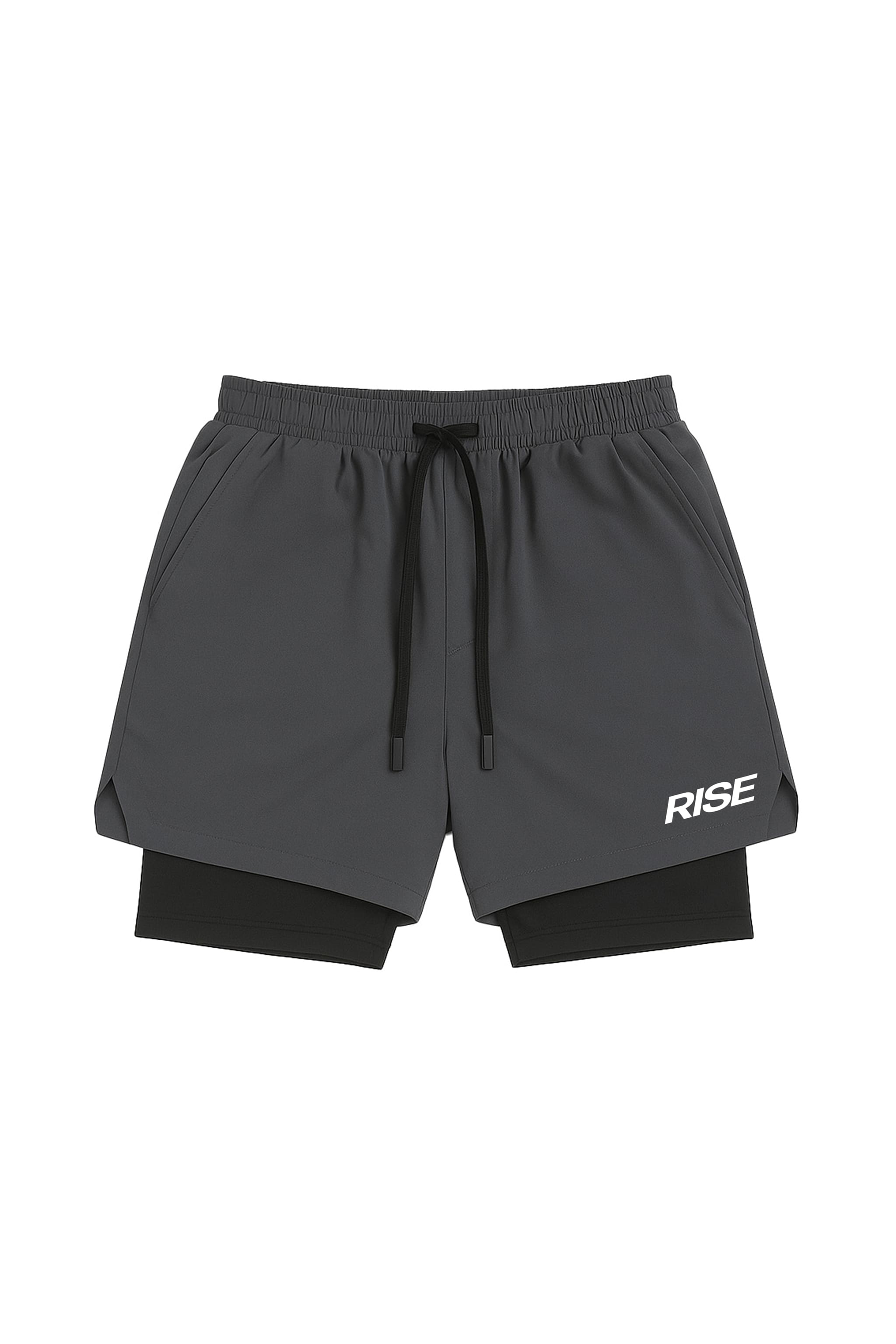 Мужские спортивные шорты с тайцами Rise темно-серые