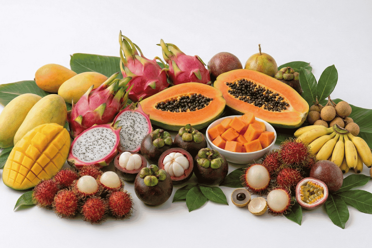 Fresh tropical fruits from Vietnam