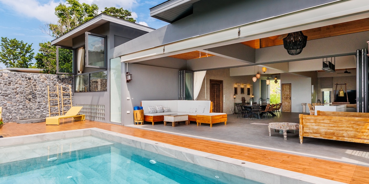 Pool and main hall of 5 bedroom villa, Hin Kong, Koh Phangan