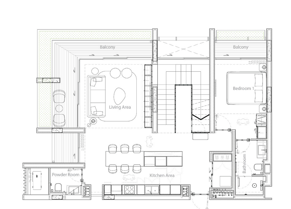 Park Residences floor plan — penthouse, 200 m²