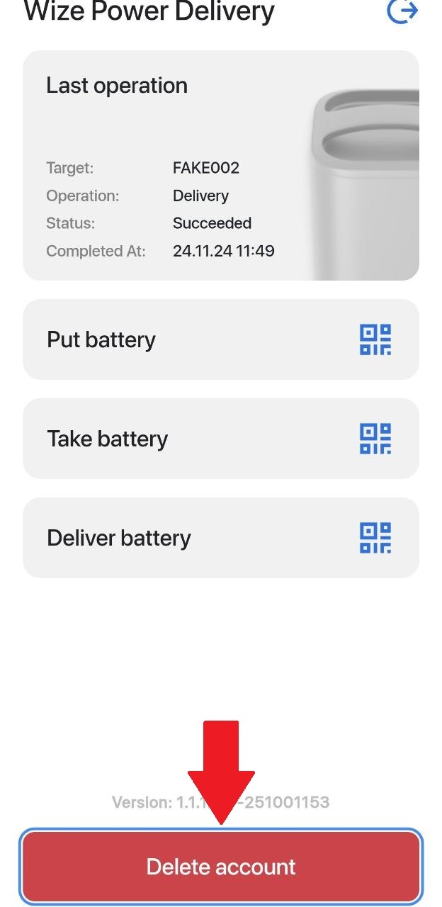 Step 2: Press Delete Account