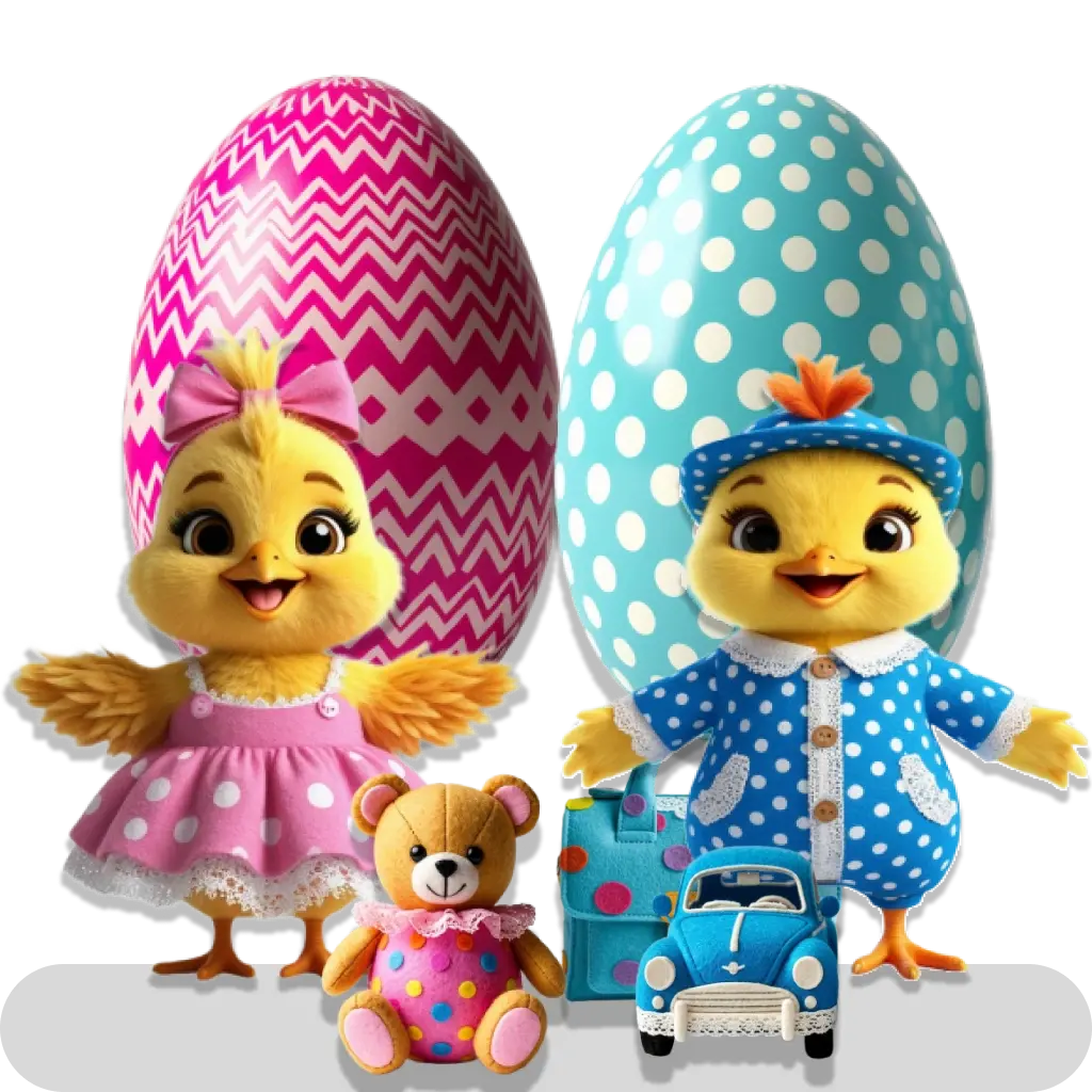 Персонаж Цыпленок и его вещи с анкетой