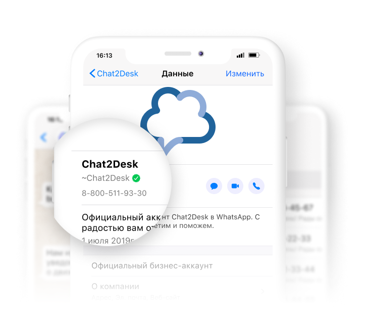Chat2Desk Whatsapp dialog