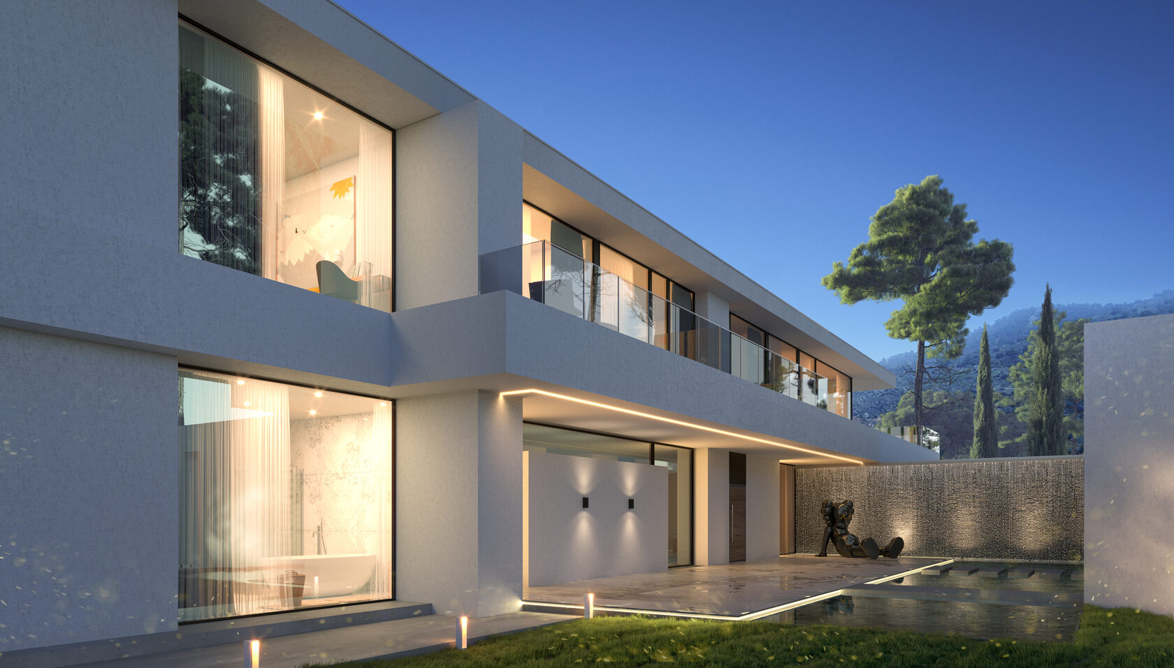 This estate consists of several buildings — including the main residence, a spa, and auxiliary structures, located in the hills near Limassol
