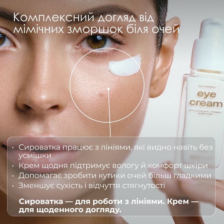 Інтенсивний комплекс проти «гусячих лапок» — сироватка 20 g і крем 35 g, фото 2 з 9