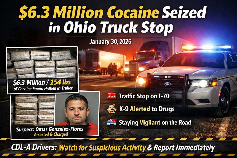 Ohio Truck Stop Yields $6.3 Million Cocaine Bust
