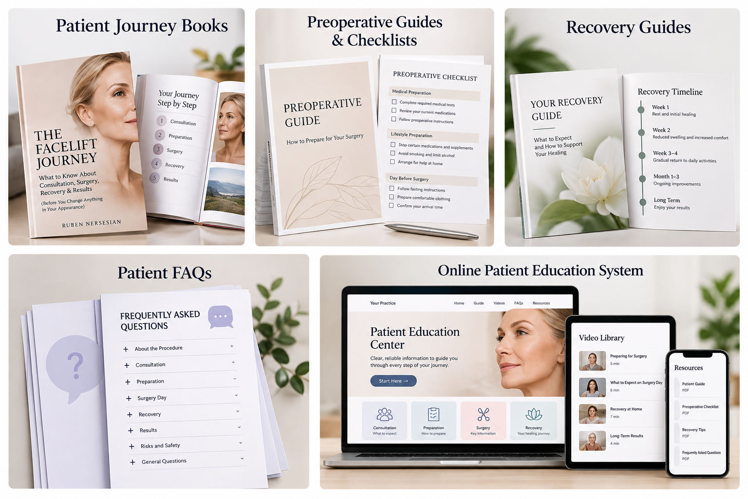 A reader holding an open patient guide