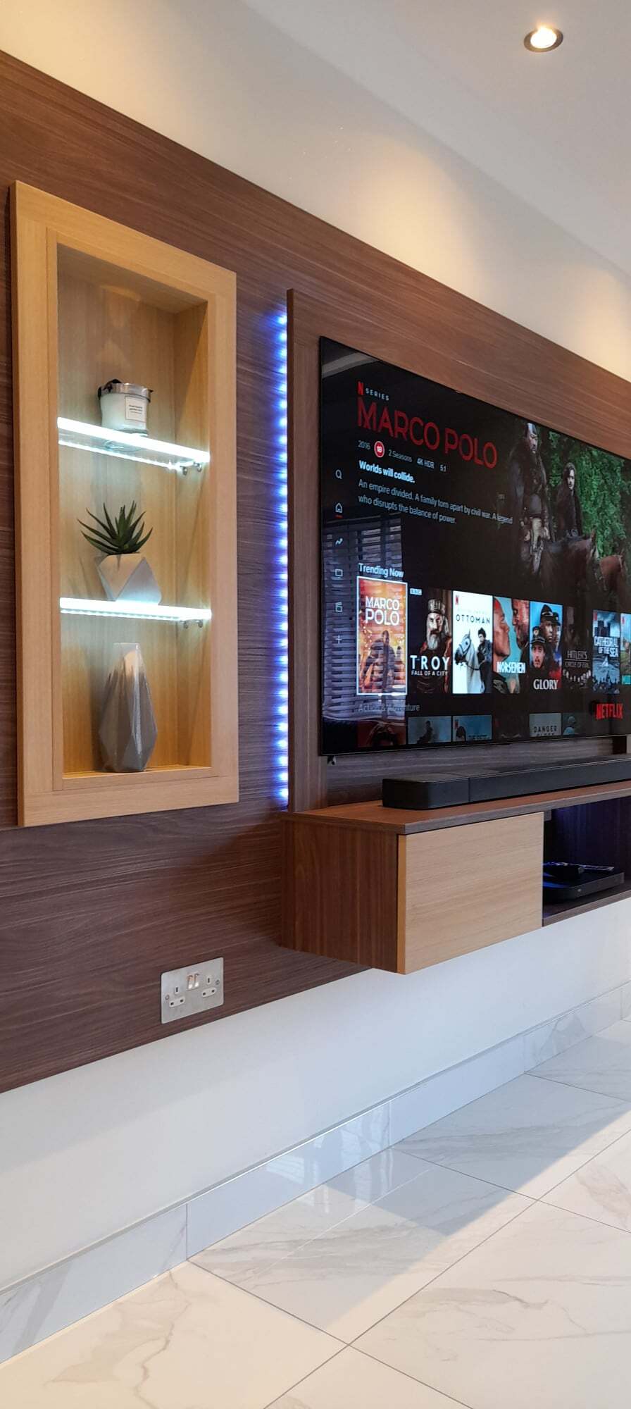 High Gloss Contemporary Media Wall