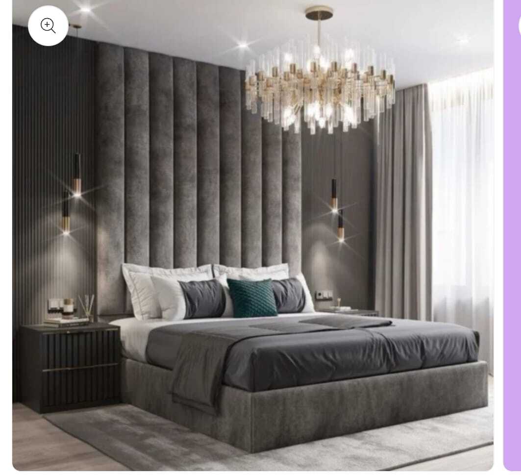 Luxury button-tufted upholstered headboard