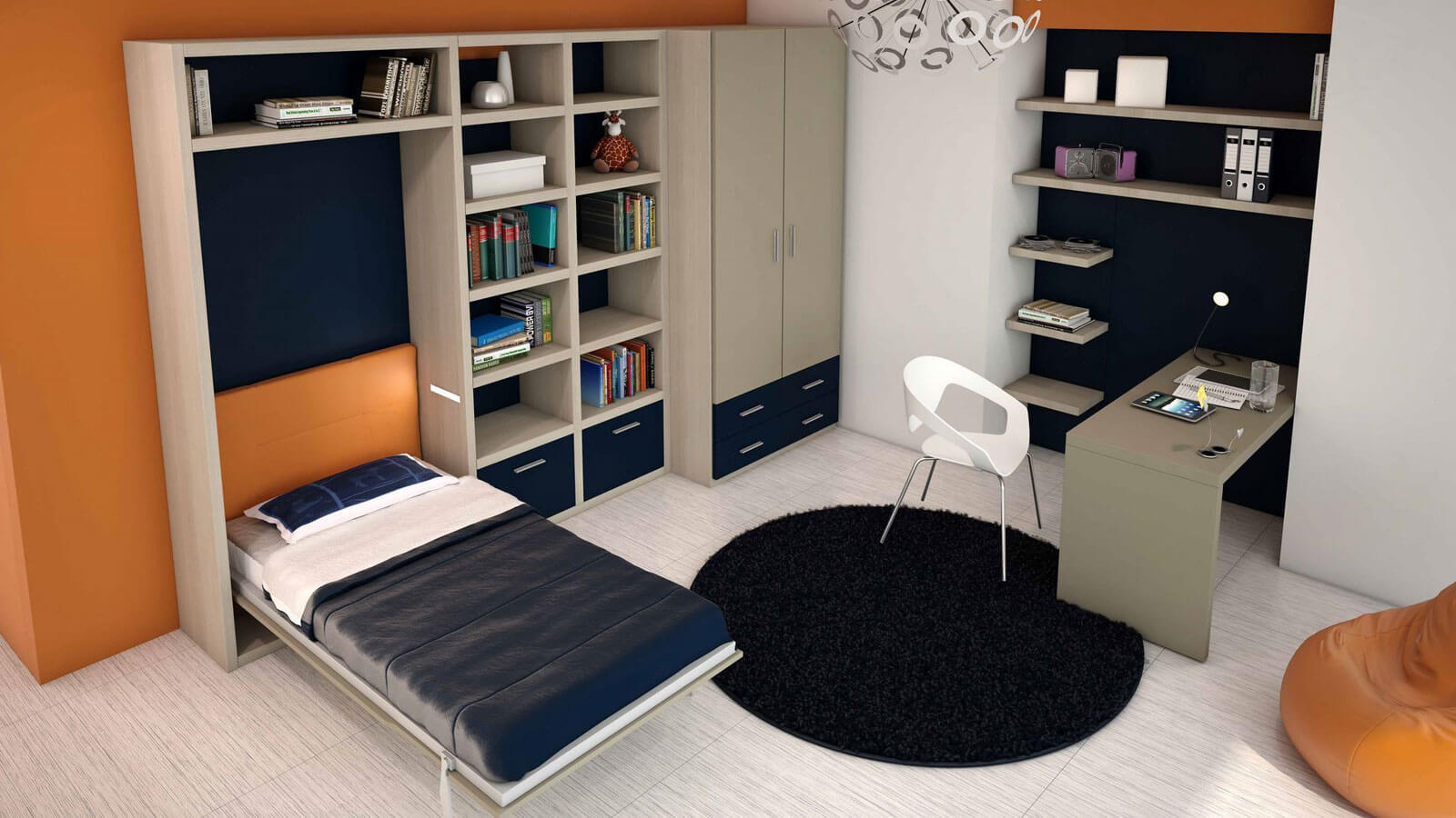 Откидная кровать горизонтальная