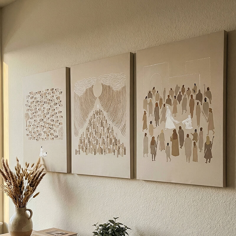 Триптих в різних інтер'єрах