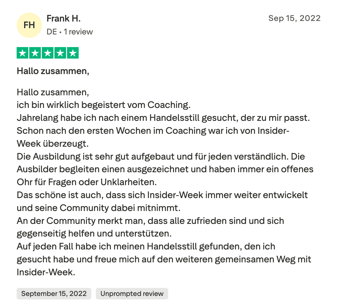 Teilnehmer-Bewertung