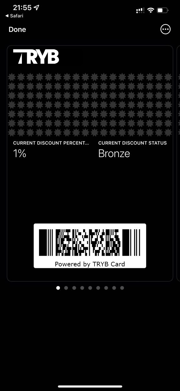 Digital loyalty card creator for SMB's TRYB Loyalty