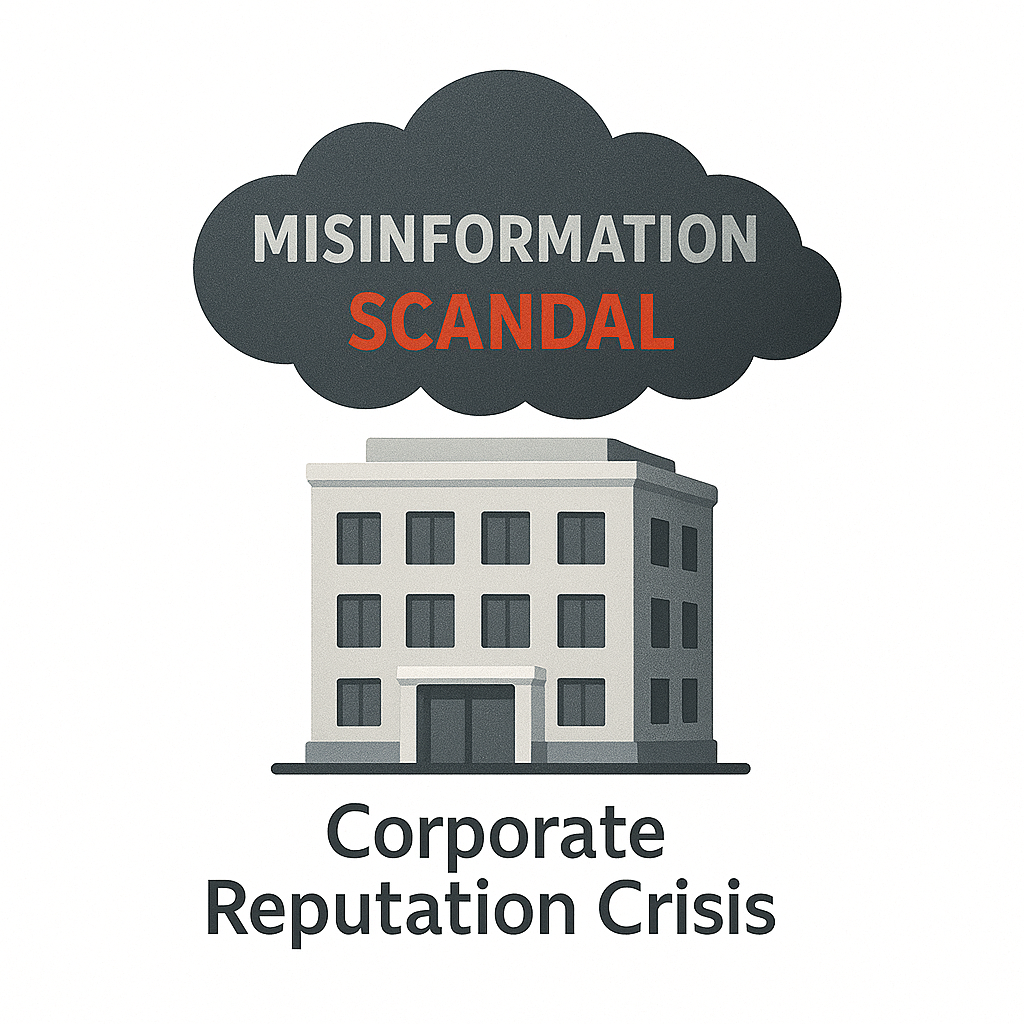 Corporate reputation crisis icon