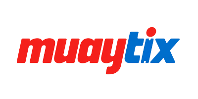 Here is a clean, SEO-ready alt tag for your official MuayTix logo, written in your MuayTix official logo, red and blue wordmark with a red dot on a white or transparent background, representing official Muay Thai tickets