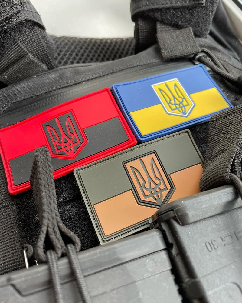 Гумовий шеврон Прапор і Герб України | нашивка Прапор України PVC ...