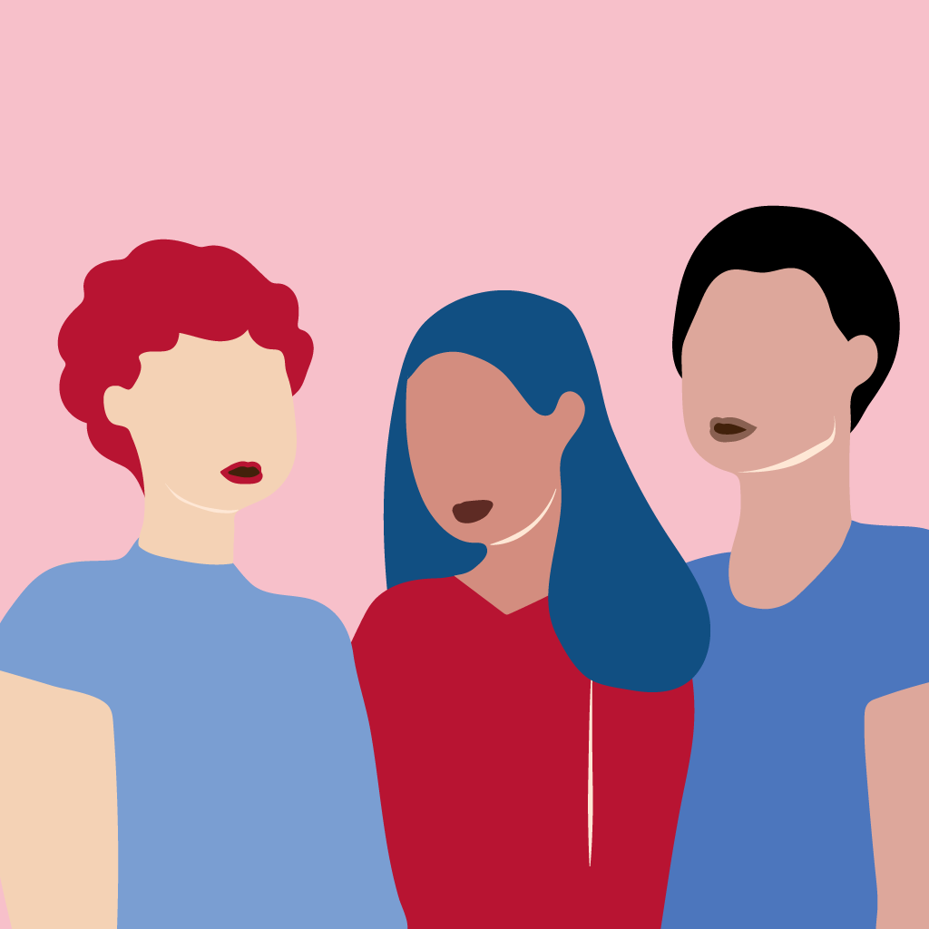 The your best friend logo shows two friends with fists in the air 