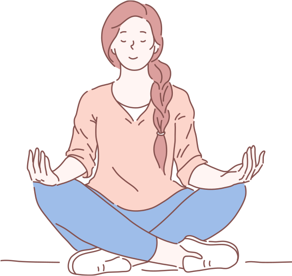 tetralab hovering meditating girl from primehelp website design