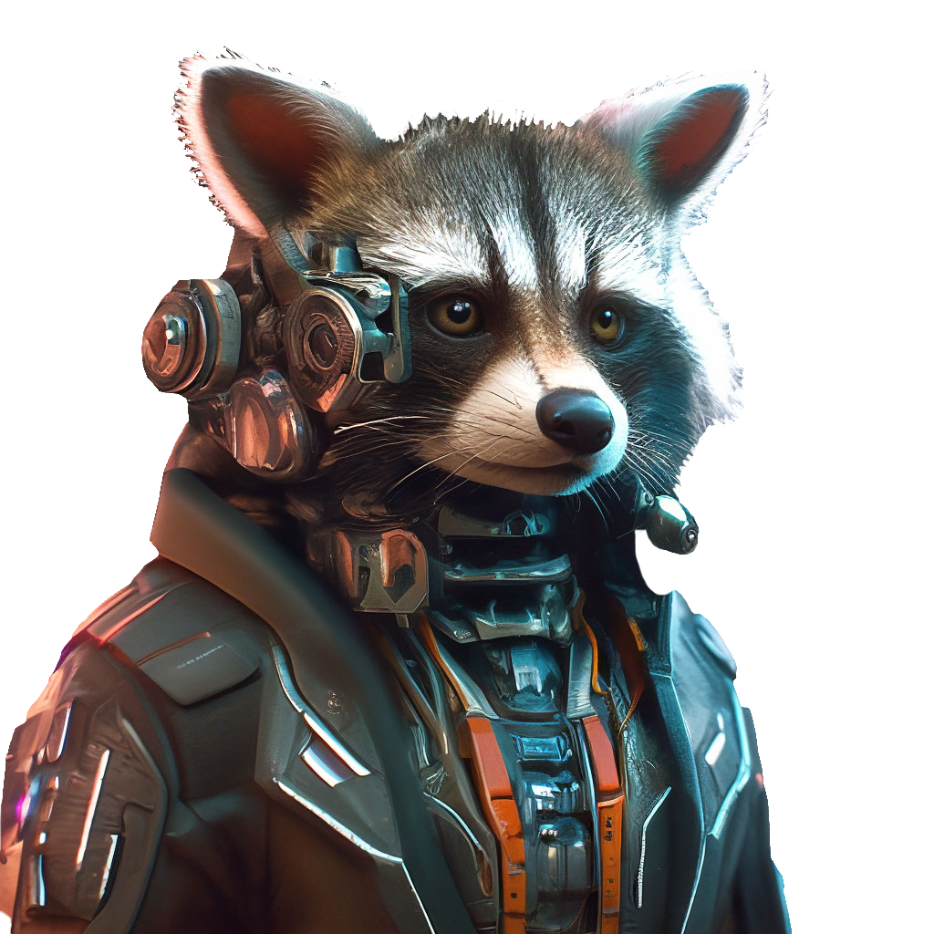 енот киберпанк - контакты студии веб-дизайна доктора Грэя