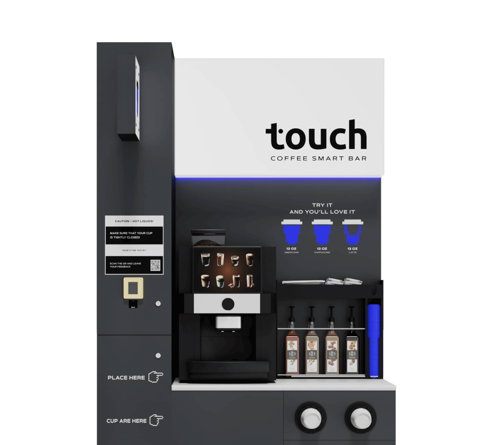 "Touch Coffee" fully automated self-service coffee bar