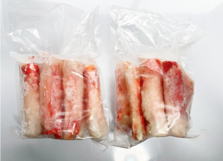 Red King Crab merus meat vacuum package