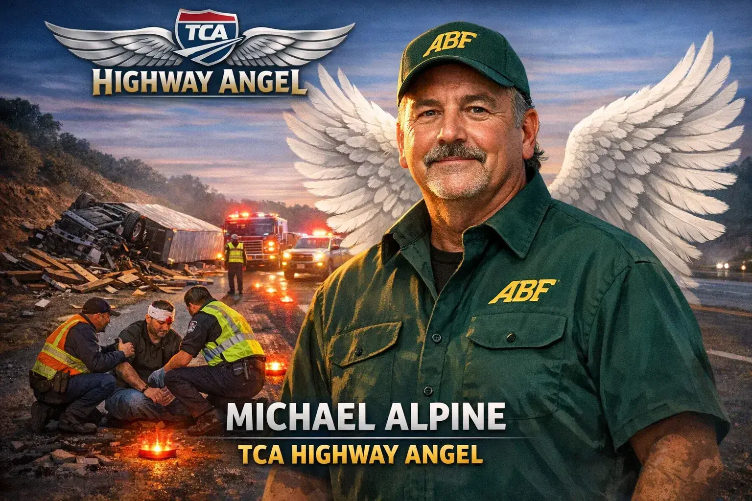 ABF Driver Michael Alpine receives TCA Highway Angel award