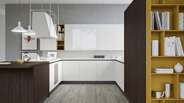 кухня эмаль шпон