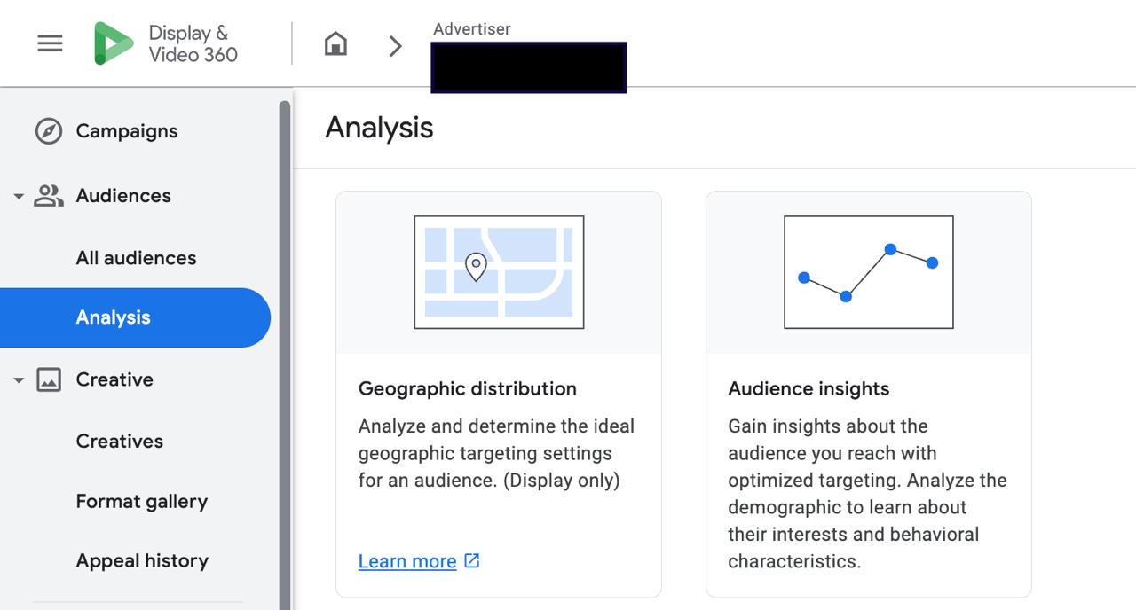 Audience Analysis в DV360
