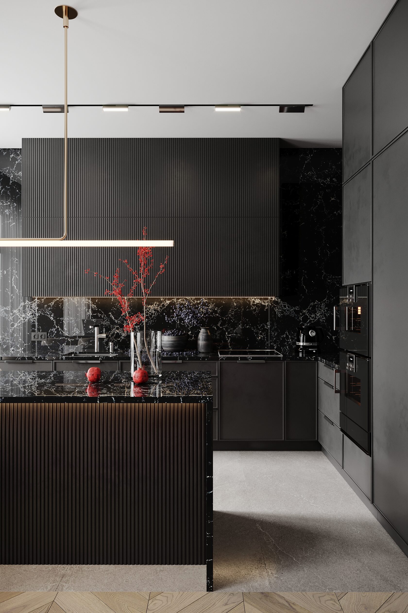 This spacious two-bedroom apartment is located on one of the top floors, offering panoramic views of Moscow