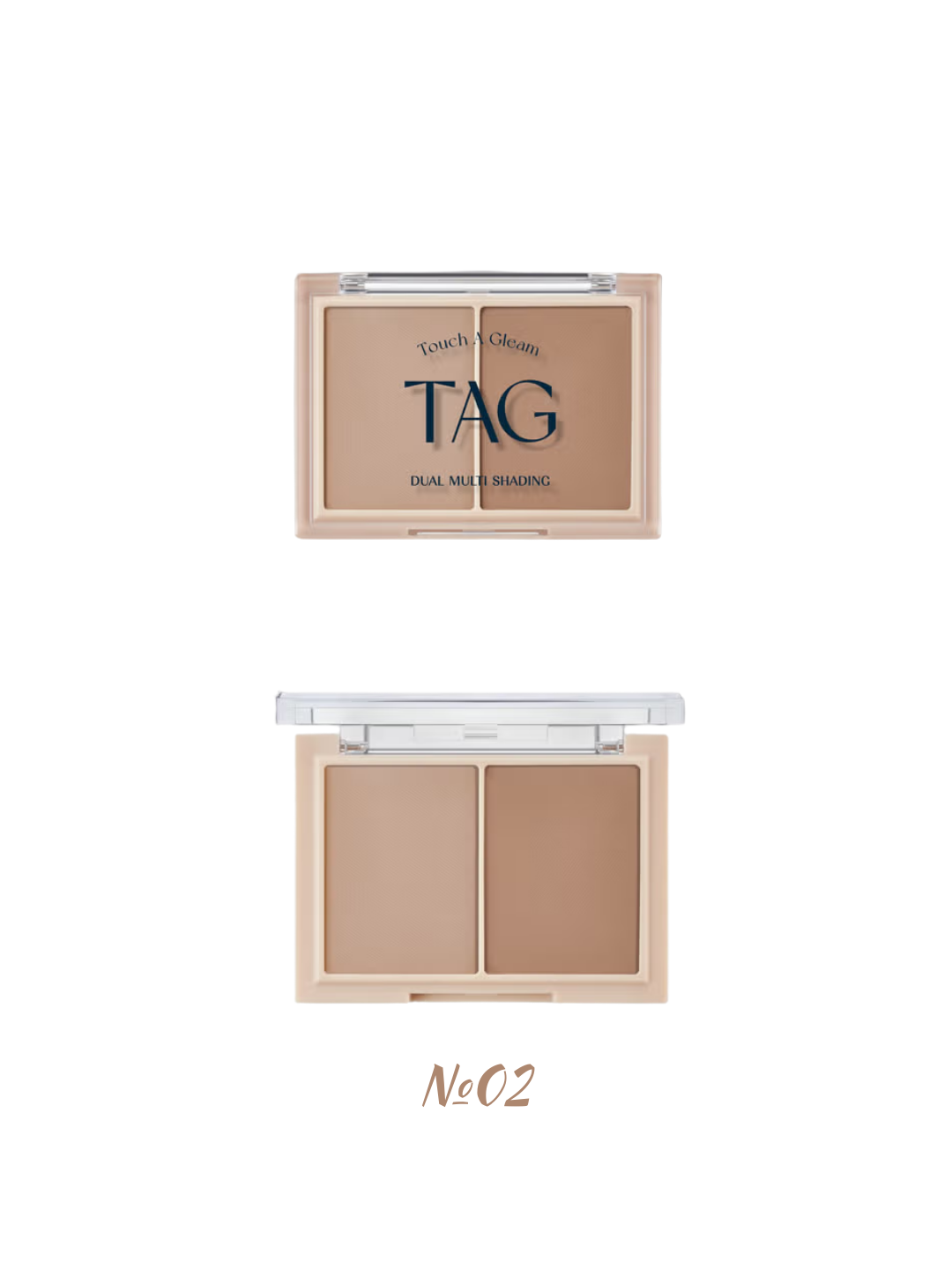 Двойная палетка для контуринга лица TAG: естественные тени для скульптурирования и рельефа — корейский бренд.
